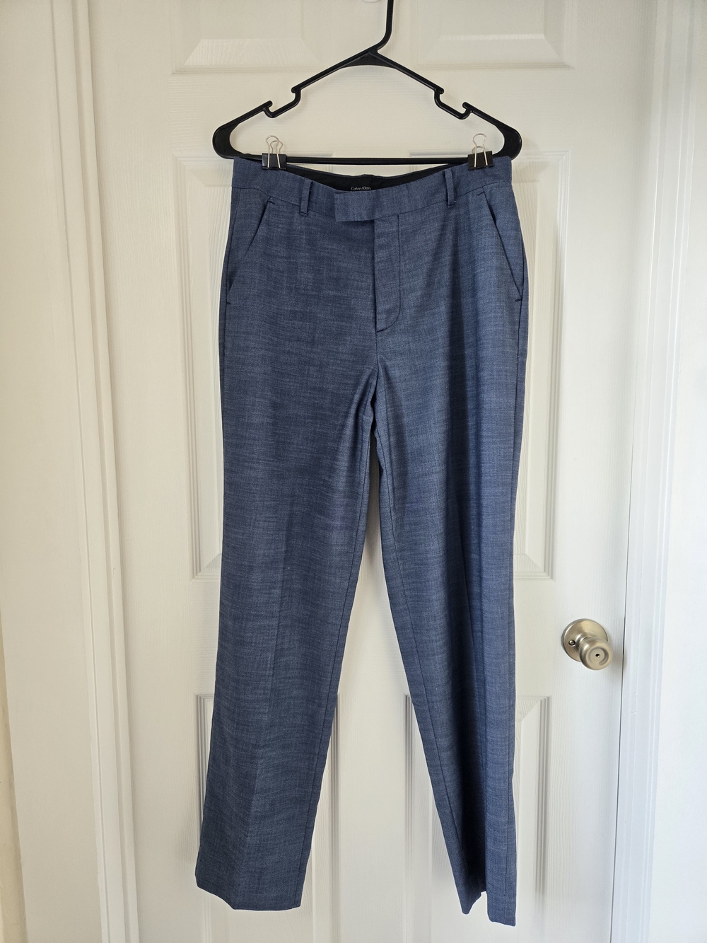 Calvin Klein Slate Navy Blue Dress Pants Modern Tailored Fit 31 Waist